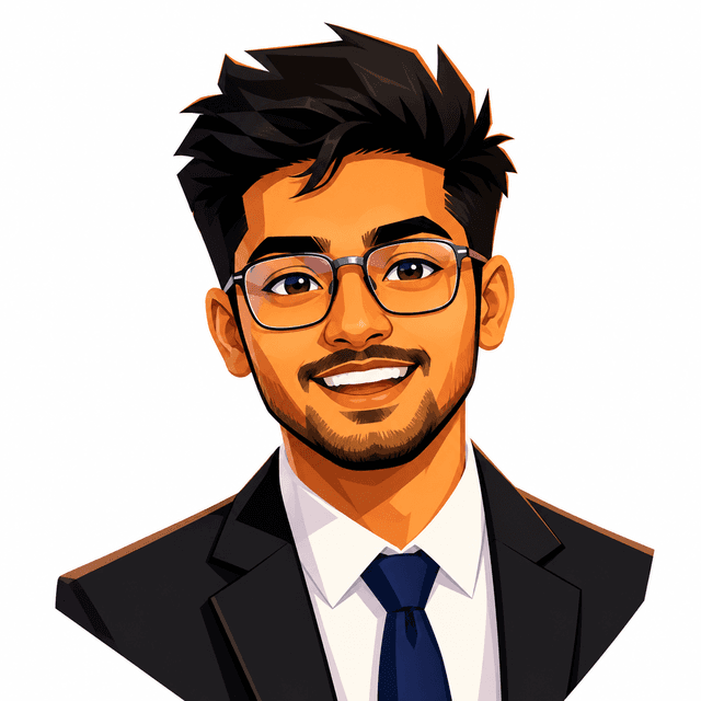 Illustrated portrait of Abhay Parekh